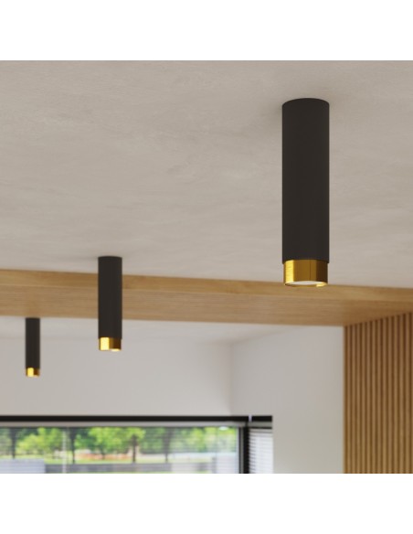 Lámpara de techo NERO 22,5 negro/oro