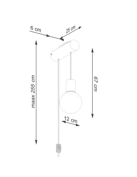 Lámpara de pared NIBMI G9 con interruptor