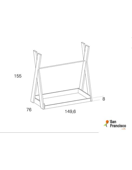 Cama Tipi 140x70cm