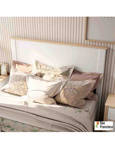 Dormitorio de matrimonio Blanco y Natural completo