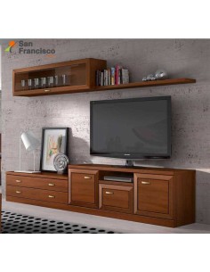 Apilable salón diseño actual 275cm económico. Alta calidad. Mínimo precio. Acabado color Nogal.