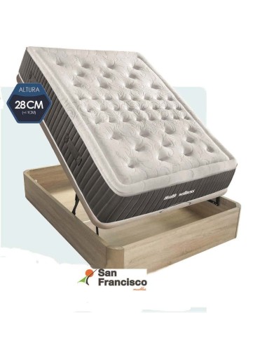 Colchón Visco Gel + Canape madera