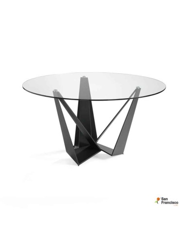 Mesa redonda de cristal de 150cm