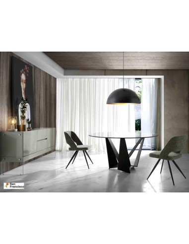 Mesa redonda de cristal de 150cm