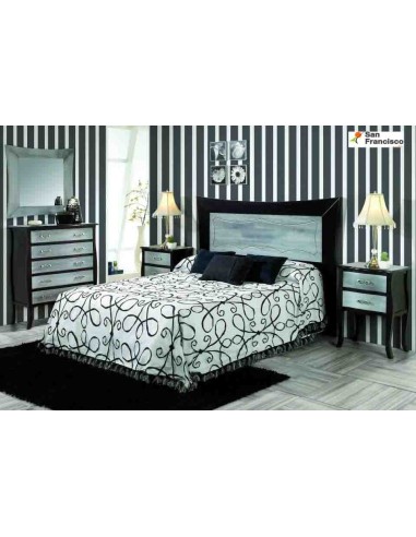Dormitorio Clásico Granada Wengue y Plata