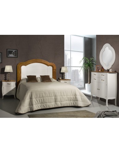 Dormitorio de matrimonio clásico Blanco y Cerezo