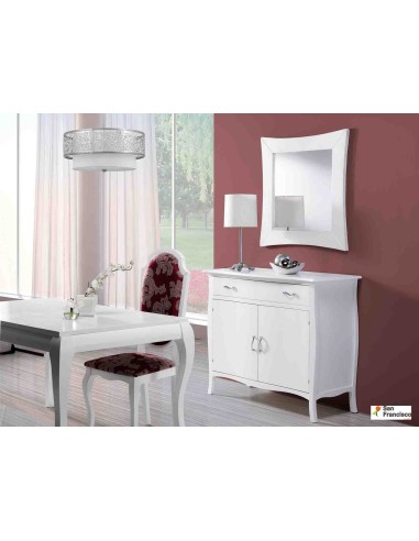 Mueble recibor clásico de 120cm lacado Blanco