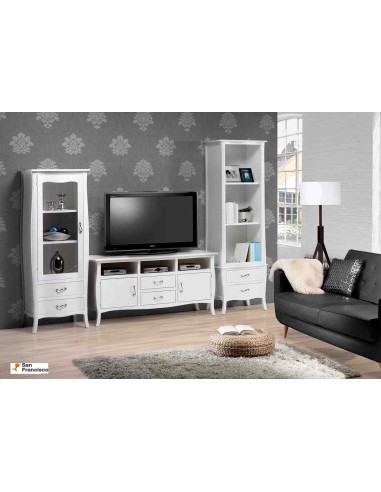 Mueble de Salón Clásico de 307 cm Lacado en Blaco