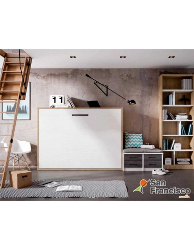 Cama abatible horizontal 135X190cm Alta calidad. Económina. Perfecta para espacios reducidos.