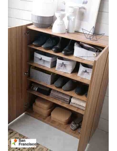 Zapatero 2 puertas 95cm Nogal