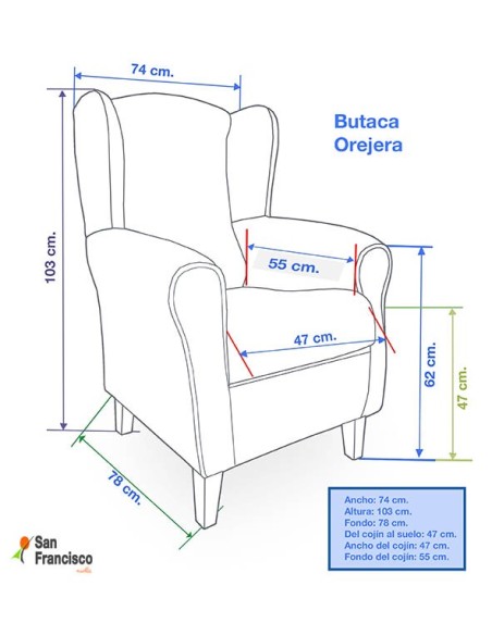 Butaca Orejera Capitoné Beig