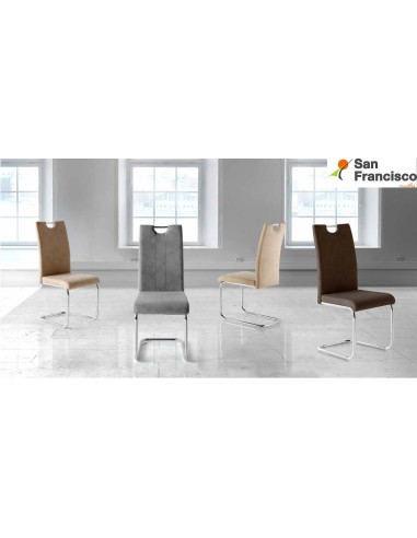sillas de comedor baratas moderna en polipiel - Muebles San Francisco