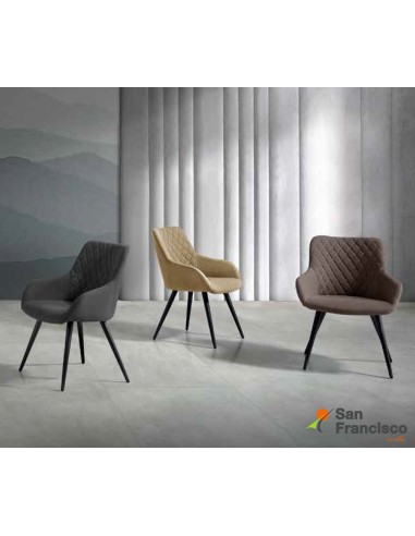 Silla tapizada modelo florida con un diseño moderno y original.
