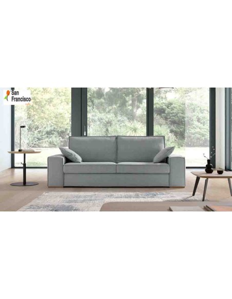 Sofá de Diseño 230cm con Pouff gRIS
