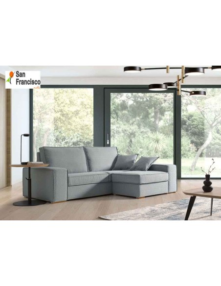 sofa de diseño 230cm con pouff