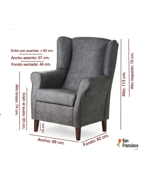 Sillón 1 plaza Orejero Talla XXL