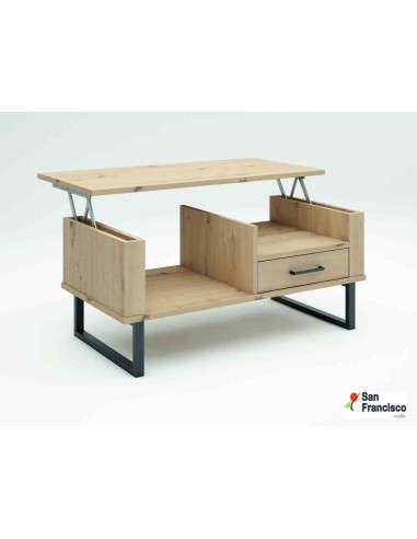 Mesa de centro elevable 1 cajón 100x50cm