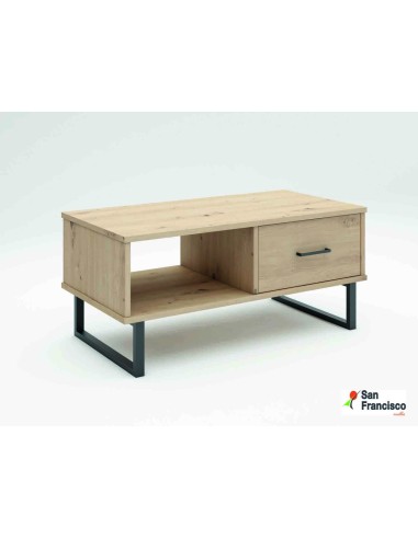 mesa de centro fija con 1 cajón de 100x50cm