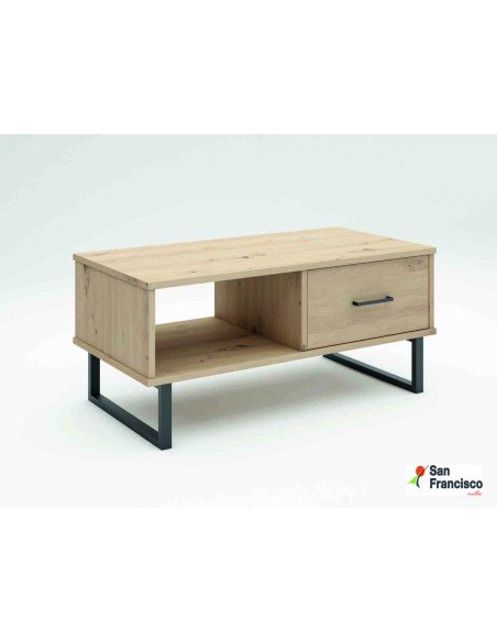 mesa de centro fija con 1 cajón de 100x50cm