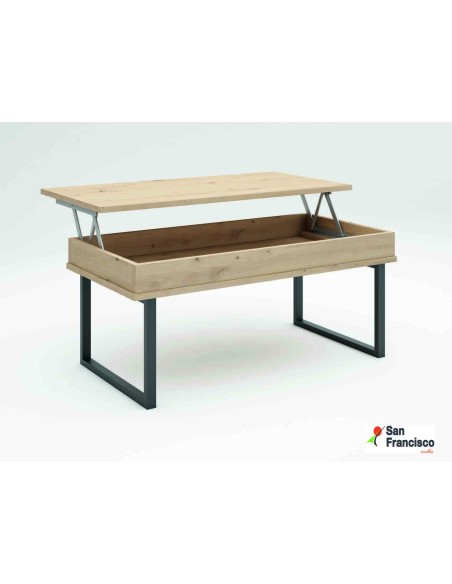 Mesa de centro elevable patas metálicas