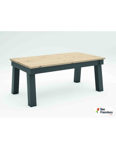Mesa de centro elevable de 110x60cm con patas metálicas
