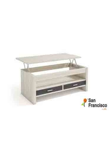Mesa de centro elevable con cajones 100x50cm