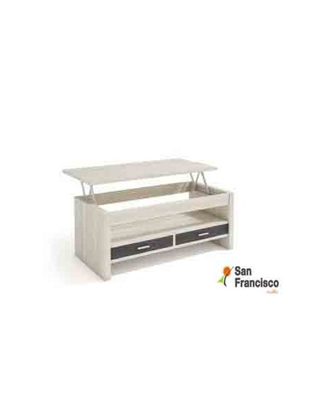 Mesa de centro elevable con cajones 100x50cm