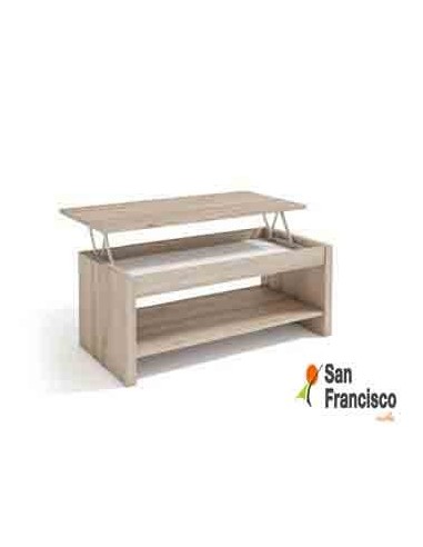 Mesa de centro elevable Tapa de madera 100x50cm