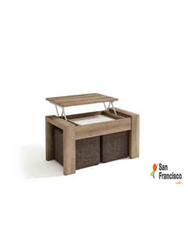 Mesa de centro elevable 80x45cm