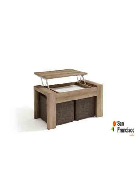 Mesa de centro elevable 80x45cm