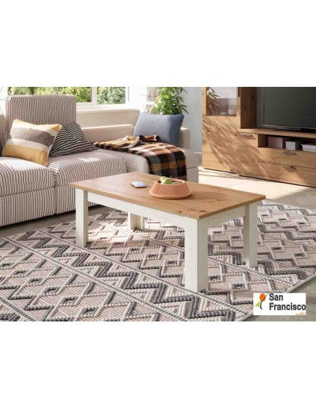 mesa de centro fija moderna y barata , disponible en Muebles San Francisco en Madrid