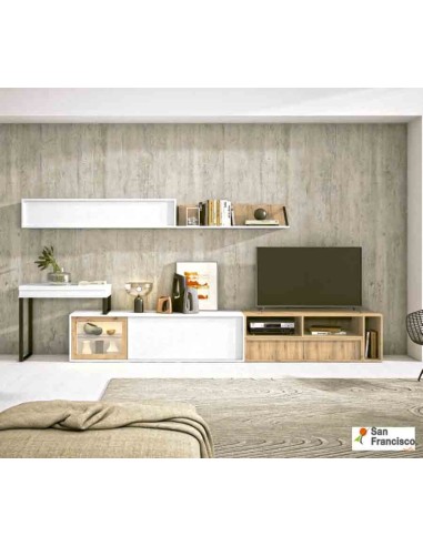 Mueble de salón Moderno con mesa para comer integrada