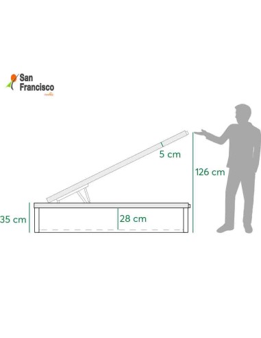 comprar canape de madera de buena calidad - canape de madera 180x190cm