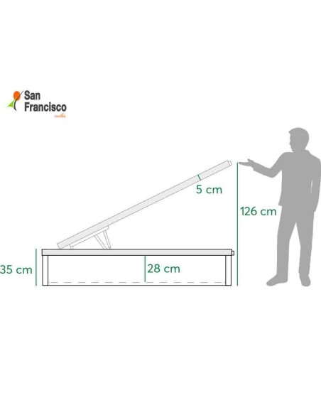 comprar canape de madera de buena calidad - canape de madera 180x190cm
