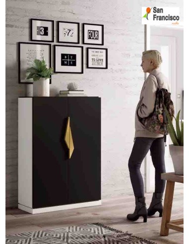 zapatero de diseño de 2 puertas y 90cm de ancho