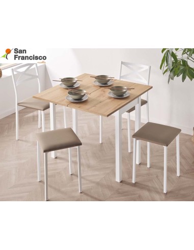 Mesa de cocina 80x40cm apertura a 80x80cm