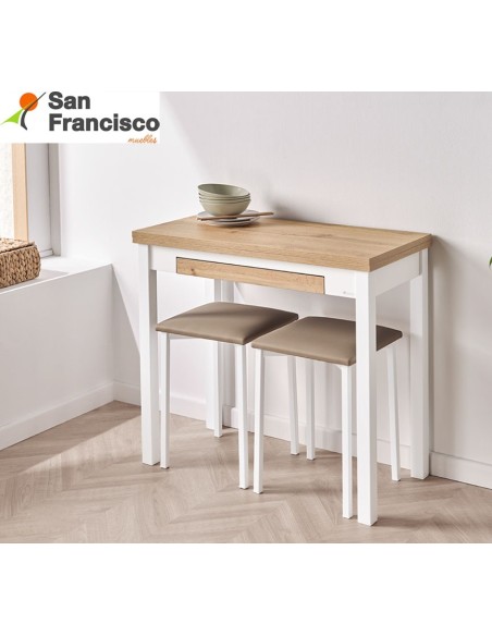 Mesa de cocina 80x40cm apertura a 80x80cm