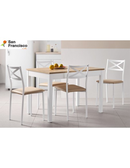 Mesa de cocina 110x70cm y extensible a 170x70cm