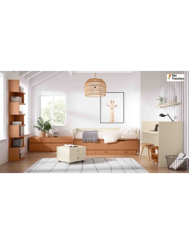 Cuna Convertible con Compacto de cama 90x180cm Lacada